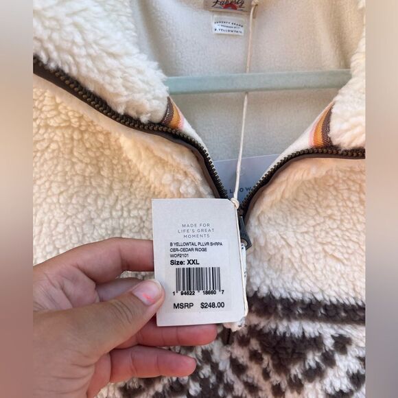 Faherty B.YELLOWTAIL Pullover High Pile Fleece NWT - Picture 11 of 14